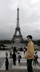 Augusto -Agot Limjoco at the Eifel Tower 2001
