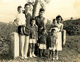 Tito Peping, Tita Pat, Children and yaya holding the youngest.