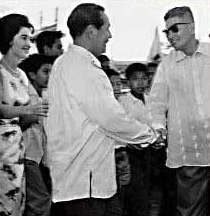 Above: Helen with then President of the Phiilippies, President Diosdado Macapagal, his hostess for the Batangas Trade Fair sponsored by the joint Chambers of Commerce of Batangas.