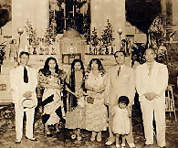 Baptism of Aurora Limjoco with President Manuel L. Queson as Godfather