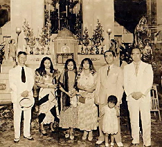 Baptism of Aurora Limjoco with Godfather President Manuel L. Quezon